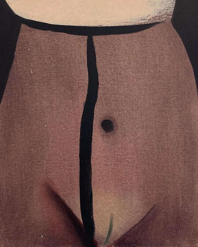 woman stomach painting 