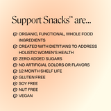 Mamamind Support Snack™ by Mamala Organics has lion's mane, is vegan, nut free, organic, and contains no added sugar.