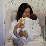 Mamalive pouch beside smoothie – postpartum replenishment and revival