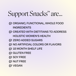 Mamala Organics Mamamellow Support Snack™ offers organic, nut-free, sugar-free, vegan ingredients for calm energy.
