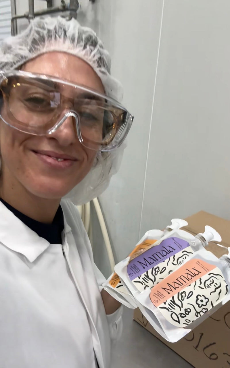 founder of mamala with snacks 