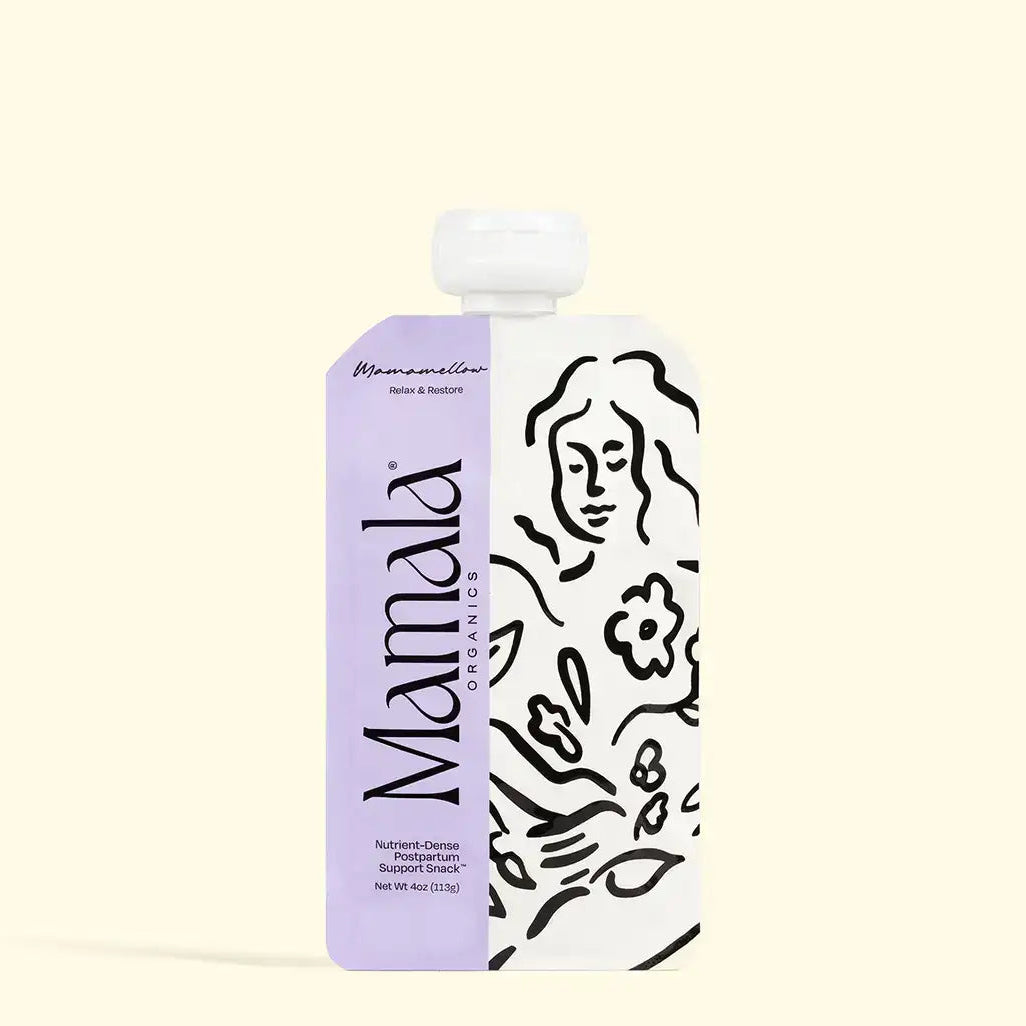 Mamala Postpartum Support Snack pouch – Mamamellow flavor front of package
