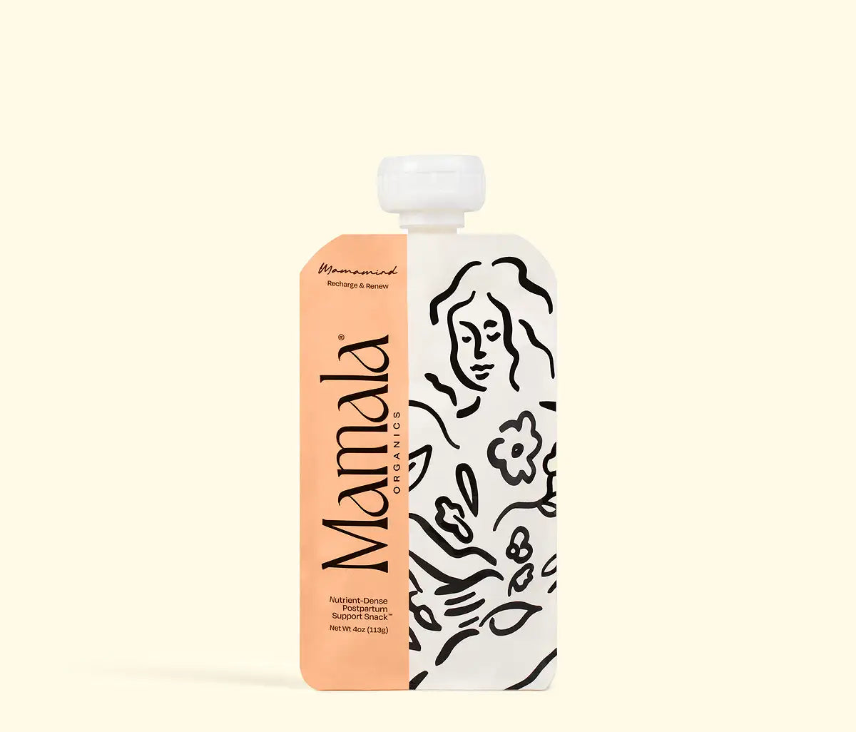 Mamala Postpartum Support Snack pouch – Mamamind flavor front of package