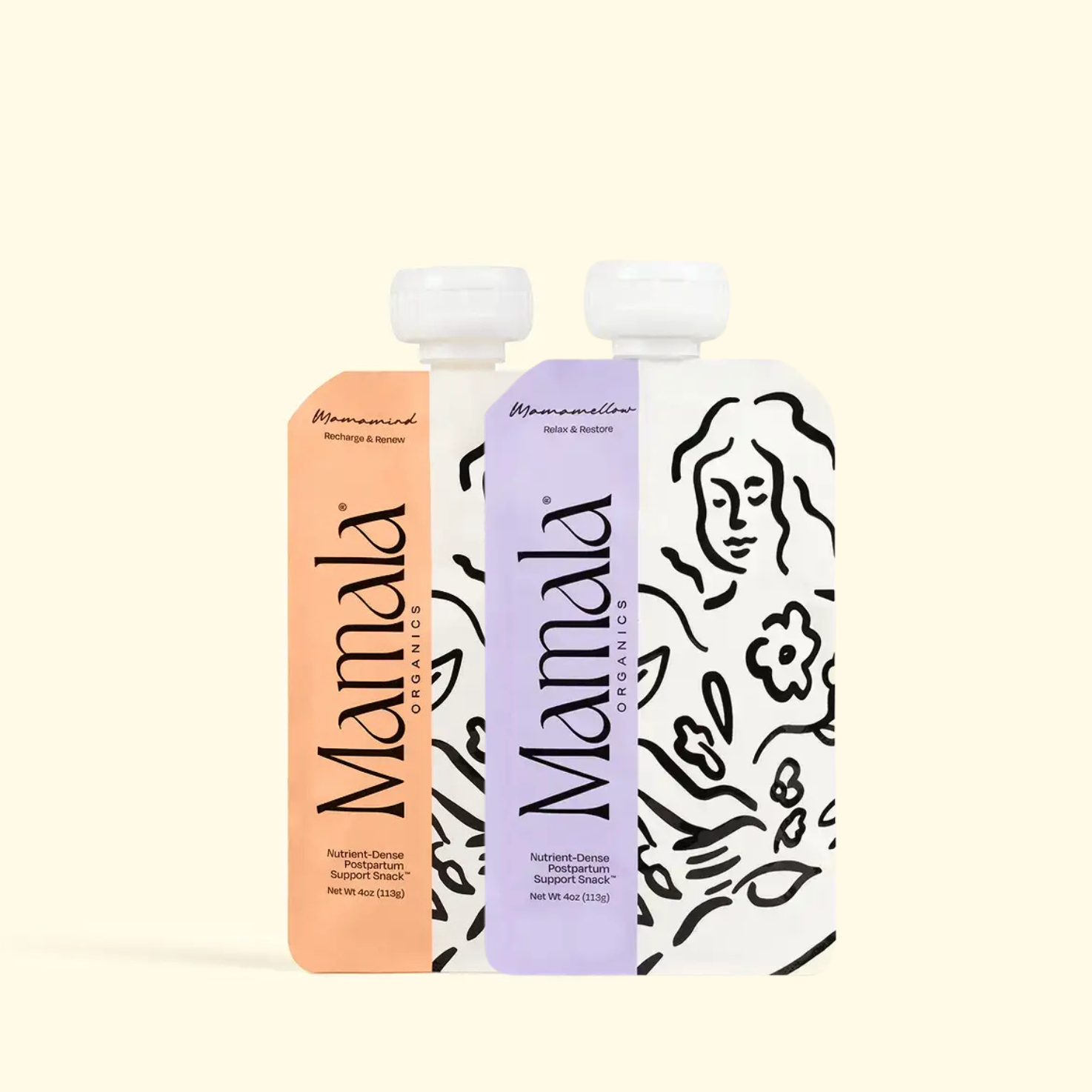 Three Mamala Organics products on a cream background